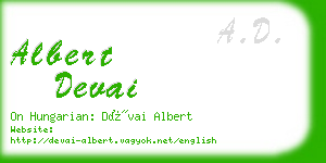 albert devai business card